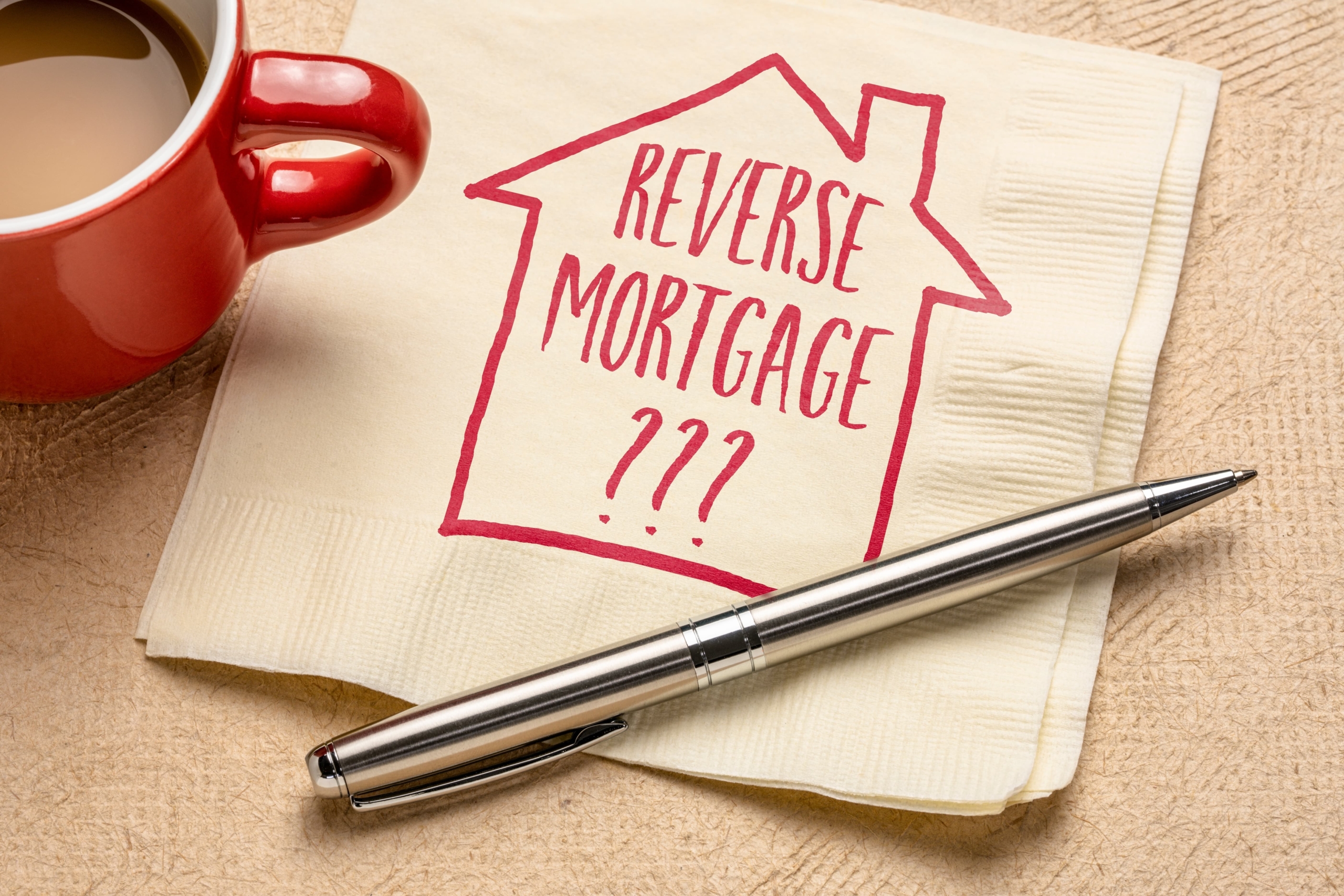 reverse mortgage question - writing and sketch on a napkin